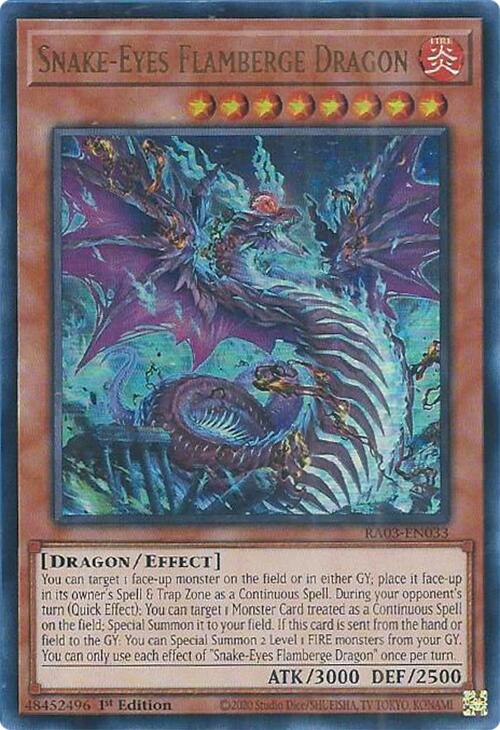 Snake-Eyes Flamberge Dragon (UR) [RA03-EN033] Ultra Rare | Gear Gaming Bentonville