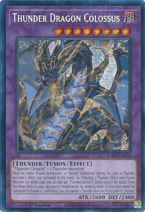 Thunder Dragon Colossus (Secret Rare) [RA03-EN036] Secret Rare | Gear Gaming Bentonville