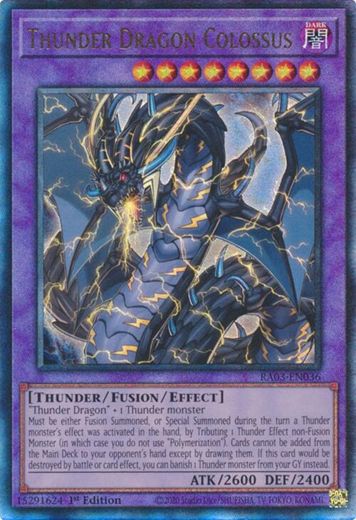 Thunder Dragon Colossus (UTR) [RA03-EN036] Prismatic Ultimate Rare | Gear Gaming Bentonville