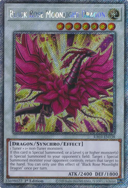 Black Rose Moonlight Dragon (Platinum Secret Rare) [RA03-EN038] Platinum Secret Rare | Gear Gaming Bentonville