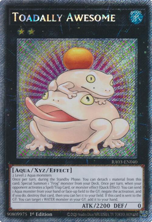 Toadally Awesome (Platinum Secret Rare) [RA03-EN040] Platinum Secret Rare | Gear Gaming Bentonville
