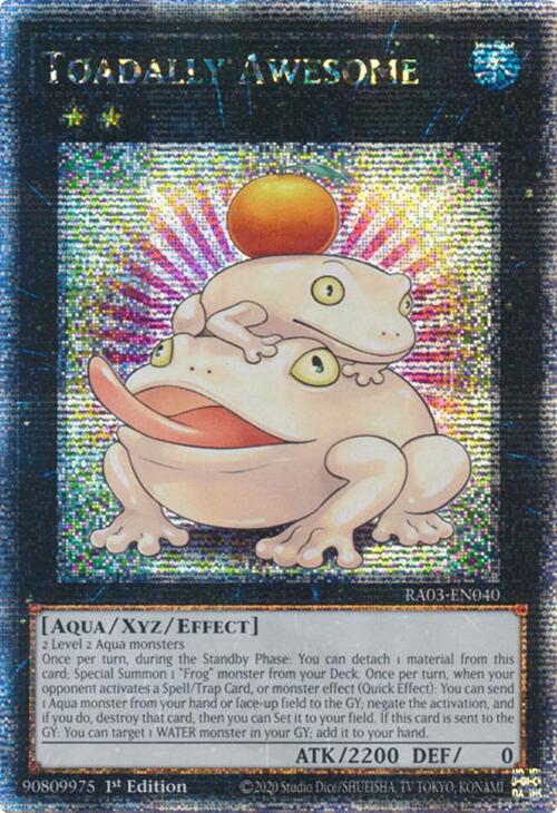 Toadally Awesome (Quarter Century Secret Rare) [RA03-EN040] Quarter Century Secret Rare | Gear Gaming Bentonville