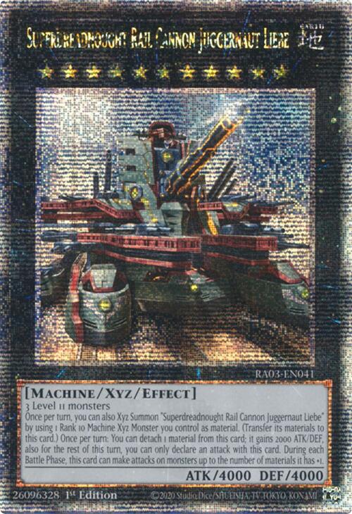 Superdreadnought Rail Cannon Juggernaut Liebe (Alternate Art) (Quarter Century Secret Rare) [RA03-EN041] Quarter Century Secret Rare | Gear Gaming Bentonville