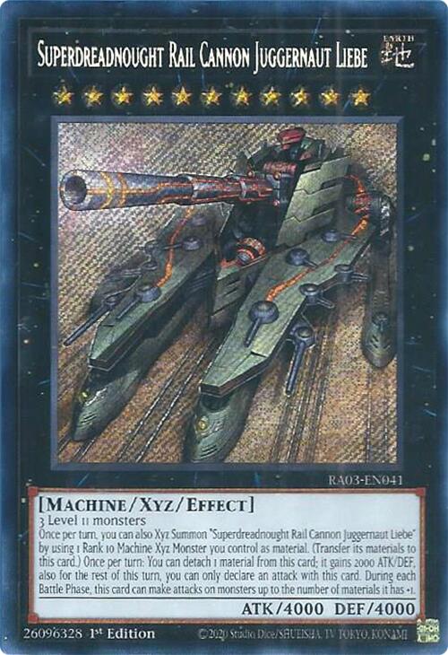 Superdreadnought Rail Cannon Juggernaut Liebe (Secret Rare) [RA03-EN041] Secret Rare | Gear Gaming Bentonville