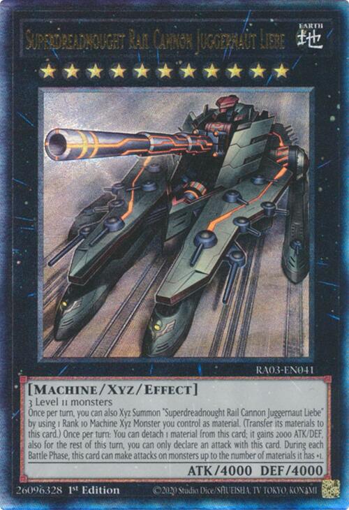 Superdreadnought Rail Cannon Juggernaut Liebe (UTR) [RA03-EN041] Prismatic Ultimate Rare | Gear Gaming Bentonville