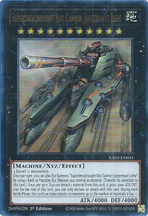 Superdreadnought Rail Cannon Juggernaut Liebe (UR) [RA03-EN041] Ultra Rare | Gear Gaming Bentonville