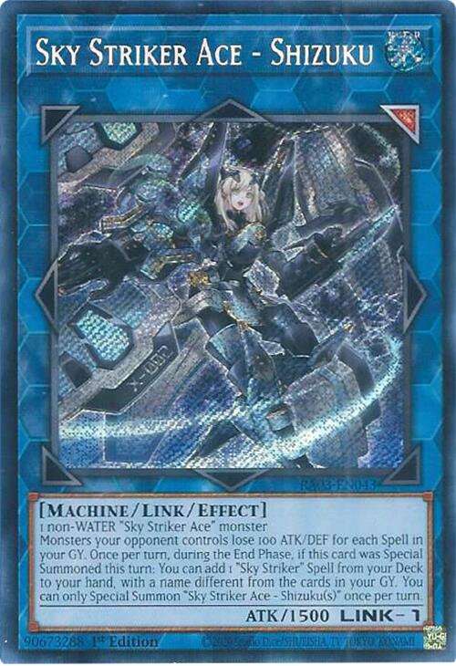 Sky Striker Ace - Shizuku (Secret Rare) [RA03-EN043] Secret Rare | Gear Gaming Bentonville