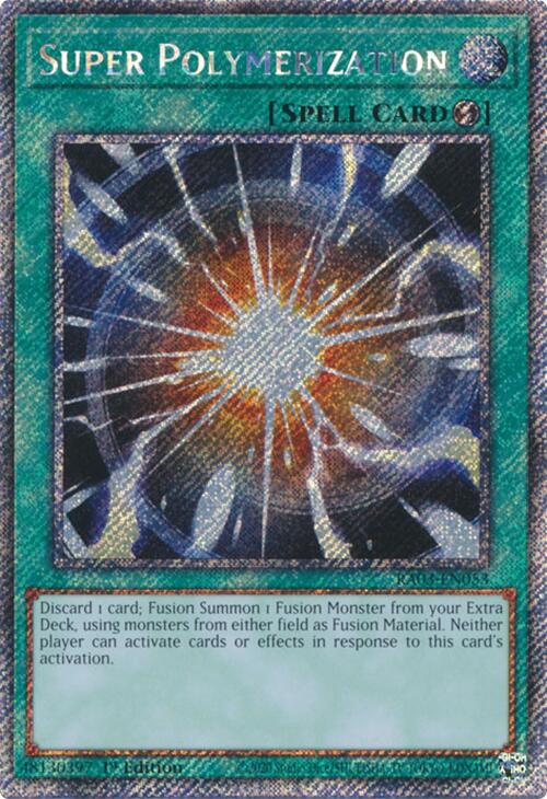 Super Polymerization (Platinum Secret Rare) [RA03-EN053] Platinum Secret Rare | Gear Gaming Bentonville