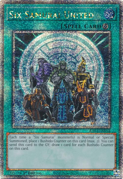 Six Samurai United (Quarter Century Secret Rare) [RA03-EN054] Quarter Century Secret Rare | Gear Gaming Bentonville