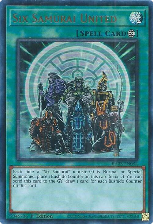 Six Samurai United (UR) [RA03-EN054] Ultra Rare | Gear Gaming Bentonville