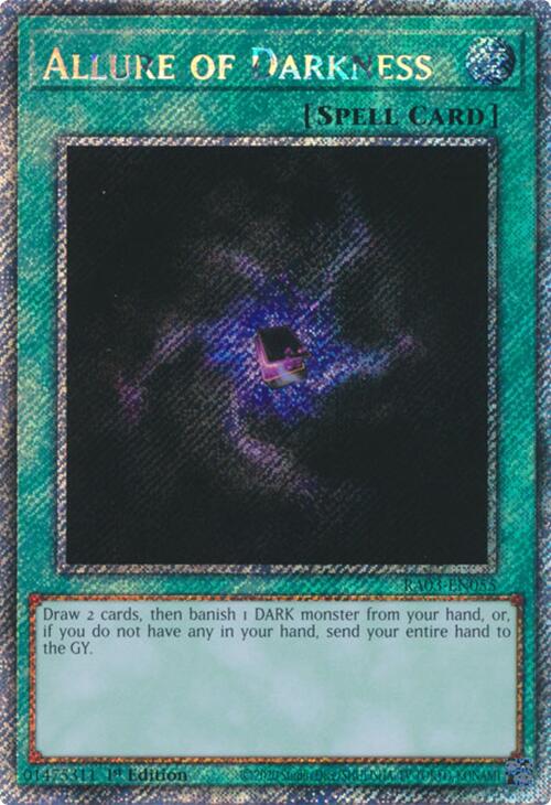 Allure of Darkness (Platinum Secret Rare) [RA03-EN055] Platinum Secret Rare | Gear Gaming Bentonville