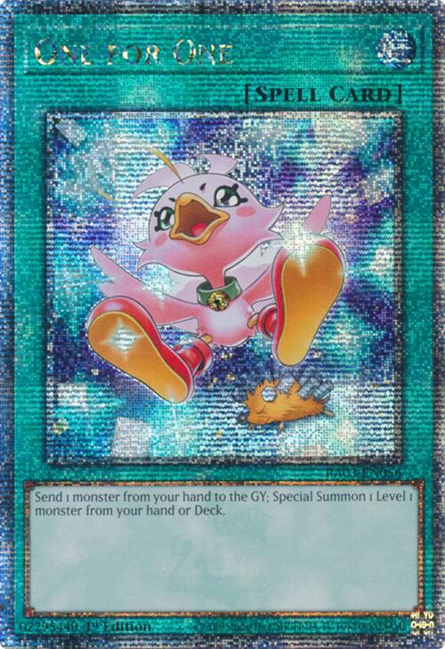 One for One (Alternate Art) (Quarter Century Secret Rare) [RA03-EN056] Quarter Century Secret Rare | Gear Gaming Bentonville