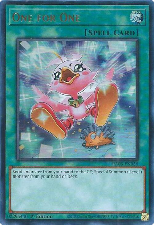 One for One (Alternate Art) (UR) [RA03-EN056] Ultra Rare | Gear Gaming Bentonville