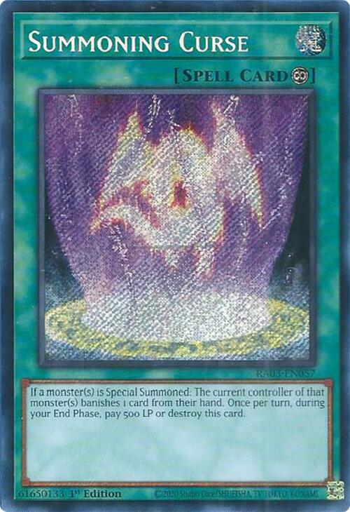 Summoning Curse (Secret Rare) [RA03-EN057] Secret Rare | Gear Gaming Bentonville
