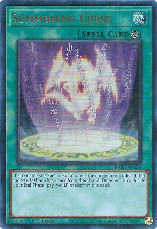 Summoning Curse (UR) [RA03-EN057] Ultra Rare | Gear Gaming Bentonville