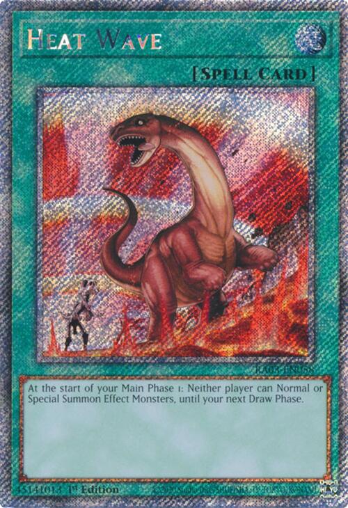 Heat Wave (Platinum Secret Rare) [RA03-EN058] Platinum Secret Rare | Gear Gaming Bentonville
