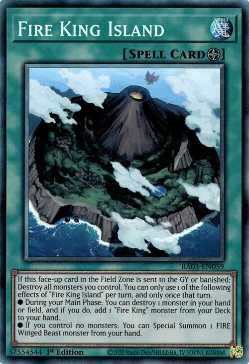 Fire King Island (CR) [RA03-EN059] Prismatic Collector's Rare | Gear Gaming Bentonville