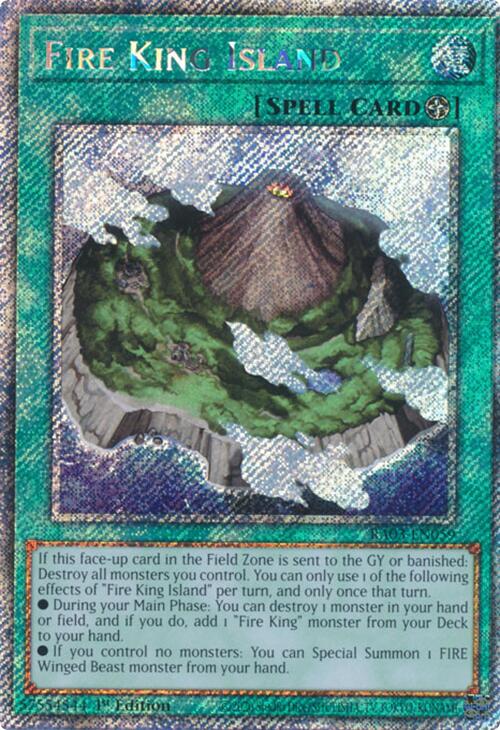 Fire King Island (Platinum Secret Rare) [RA03-EN059] Platinum Secret Rare | Gear Gaming Bentonville