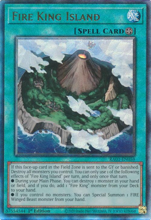 Fire King Island (UTR) [RA03-EN059] Prismatic Ultimate Rare | Gear Gaming Bentonville
