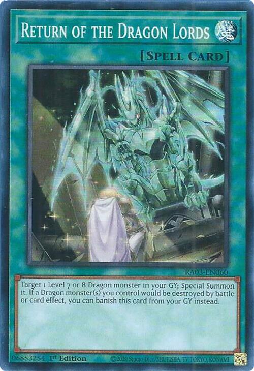 Return of the Dragon Lords [RA03-EN060] Super Rare | Gear Gaming Bentonville