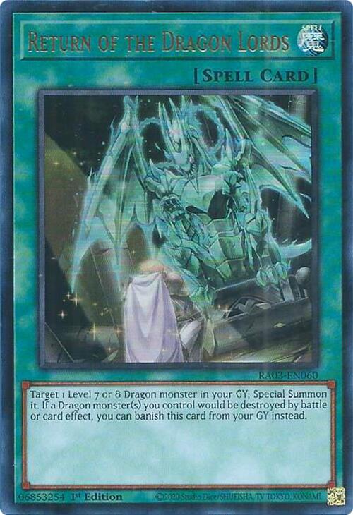 Return of the Dragon Lords (UR) [RA03-EN060] Ultra Rare | Gear Gaming Bentonville