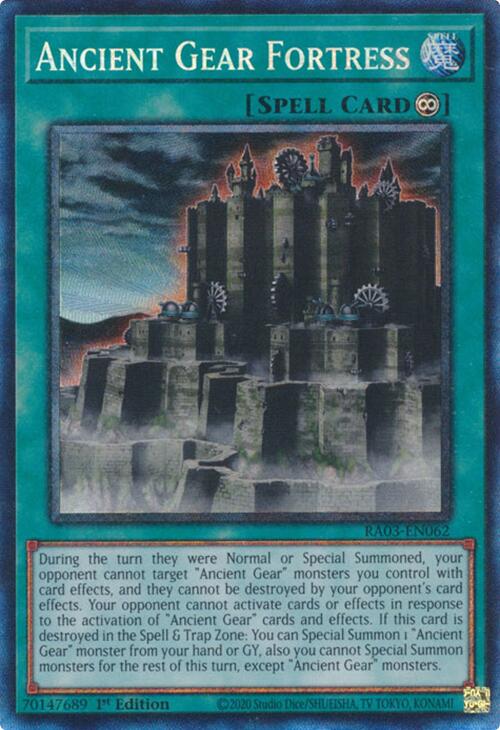 Ancient Gear Fortress (CR) [RA03-EN062] Prismatic Collector's Rare | Gear Gaming Bentonville