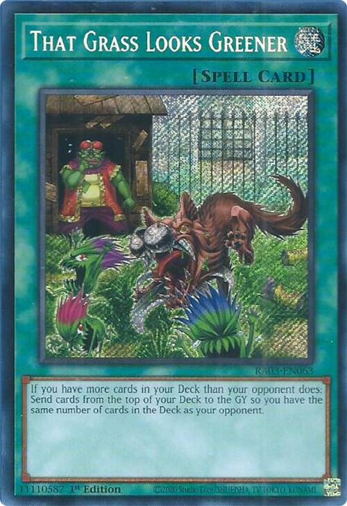 That Grass Looks Greener (Secret Rare) [RA03-EN063] Secret Rare | Gear Gaming Bentonville