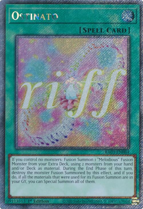 Ostinato (Platinum Secret Rare) [RA03-EN064] Platinum Secret Rare | Gear Gaming Bentonville