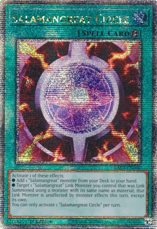 Salamangreat Circle (Quarter Century Secret Rare) [RA03-EN066] Quarter Century Secret Rare | Gear Gaming Bentonville