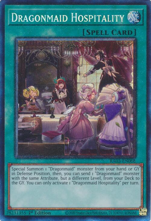 Dragonmaid Hospitality (CR) [RA03-EN068] Prismatic Collector's Rare | Gear Gaming Bentonville