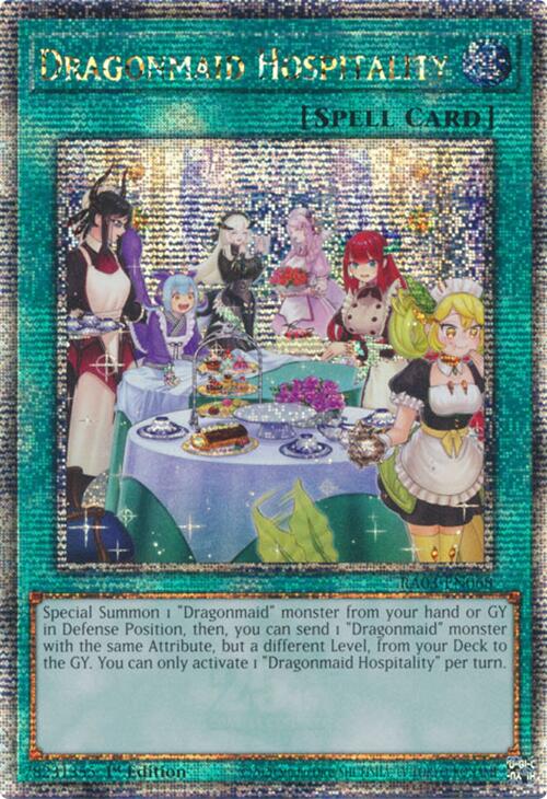 Dragonmaid Hospitality (Alternate Art) (Quarter Century Secret Rare) [RA03-EN068] Quarter Century Secret Rare | Gear Gaming Bentonville