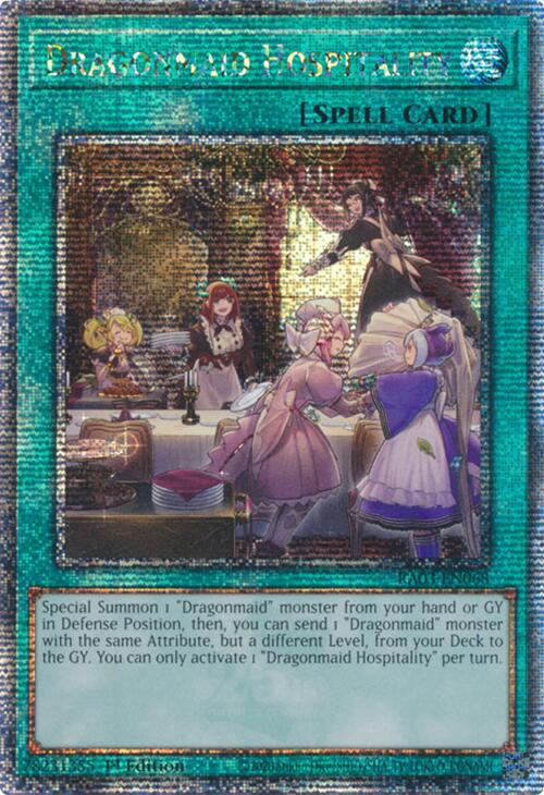 Dragonmaid Hospitality (Quarter Century Secret Rare) [RA03-EN068] Quarter Century Secret Rare | Gear Gaming Bentonville