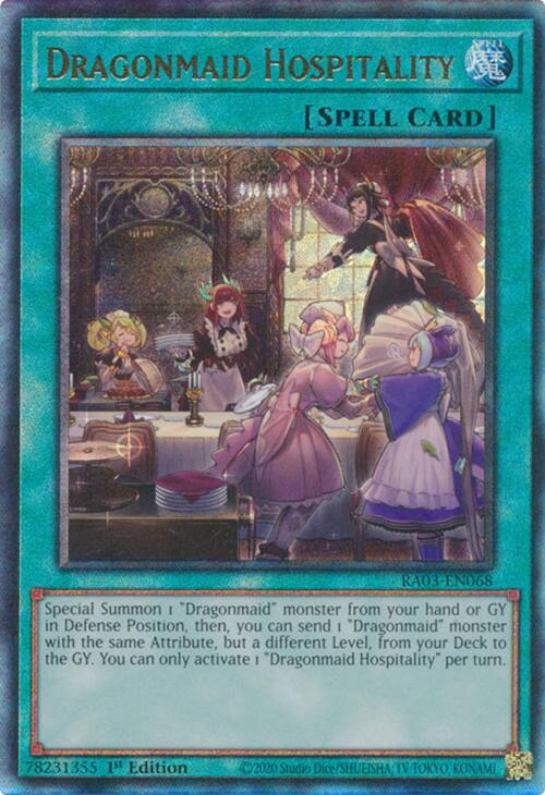 Dragonmaid Hospitality (UTR) [RA03-EN068] Prismatic Ultimate Rare | Gear Gaming Bentonville