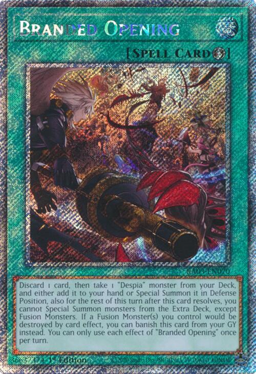 Branded Opening (Platinum Secret Rare) [RA03-EN070] Platinum Secret Rare | Gear Gaming Bentonville
