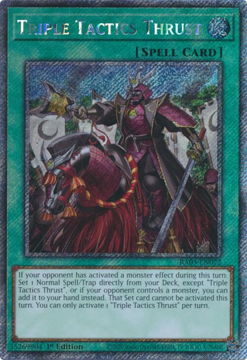 Triple Tactics Thrust (Platinum Secret Rare) [RA03-EN072] Platinum Secret Rare | Gear Gaming Bentonville