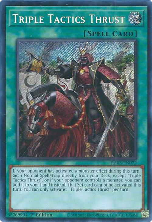 Triple Tactics Thrust (Secret Rare) [RA03-EN072] Secret Rare | Gear Gaming Bentonville