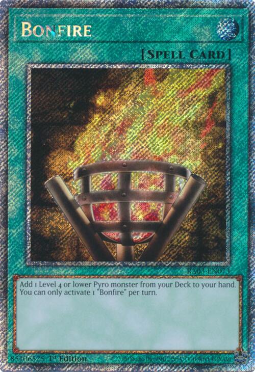 Bonfire (Platinum Secret Rare) [RA03-EN073] Platinum Secret Rare | Gear Gaming Bentonville