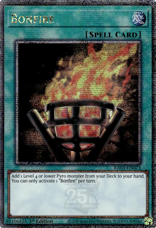 Bonfire (Quarter Century Secret Rare) [RA03-EN073] Quarter Century Secret Rare | Gear Gaming Bentonville