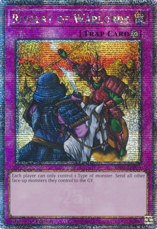 Rivalry of Warlords (Quarter Century Secret Rare) [RA03-EN075] Quarter Century Secret Rare | Gear Gaming Bentonville