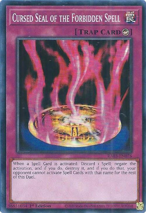 Cursed Seal of the Forbidden Spell [RA03-EN076] Super Rare | Gear Gaming Bentonville