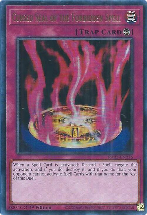 Cursed Seal of the Forbidden Spell (UR) [RA03-EN076] Ultra Rare | Gear Gaming Bentonville