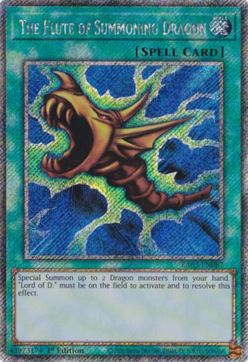 The Flute of Summoning Dragon (Platinum Secret Rare) [RA03-EN087] Platinum Secret Rare | Gear Gaming Bentonville