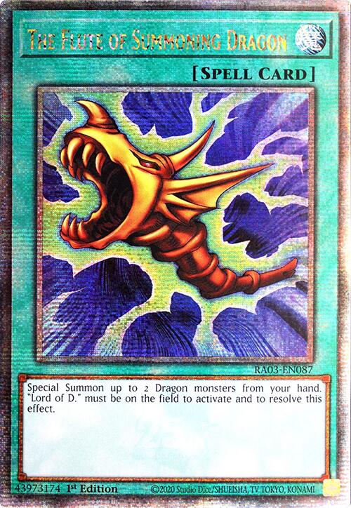 The Flute of Summoning Dragon (Quarter Century Secret Rare) [RA03-EN087] Quarter Century Secret Rare | Gear Gaming Bentonville