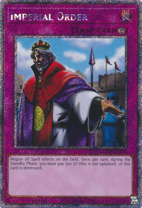 Imperial Order (Platinum Secret Rare) [RA03-EN106] Platinum Secret Rare | Gear Gaming Bentonville