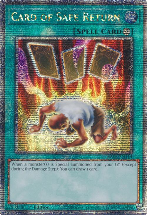 Card of Safe Return (Quarter Century Secret Rare) [RA03-EN114] Quarter Century Secret Rare | Gear Gaming Bentonville