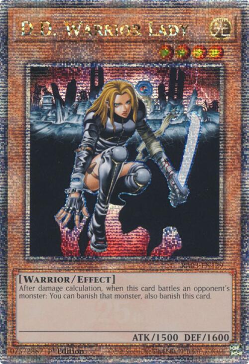 D.D. Warrior Lady (Quarter Century Secret Rare) [RA03-EN129] Quarter Century Secret Rare | Gear Gaming Bentonville