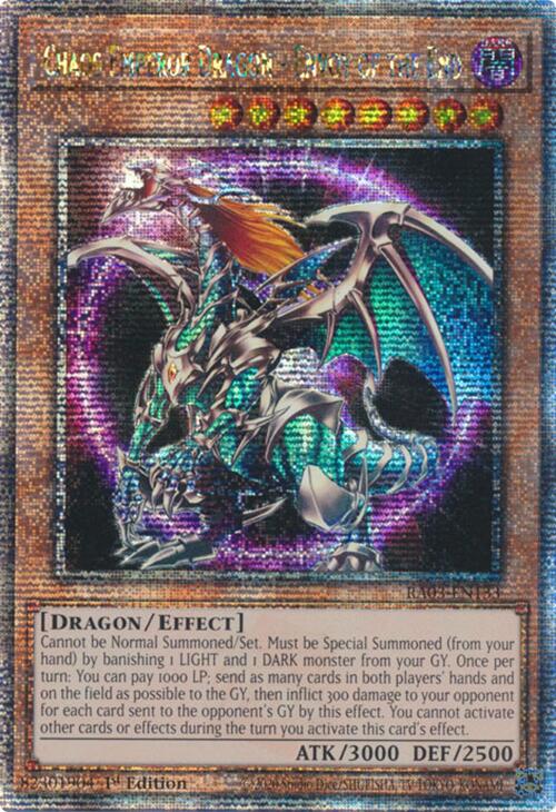 Chaos Emperor Dragon - Envoy of the End (Quarter Century Secret Rare) [RA03-EN133] Quarter Century Secret Rare | Gear Gaming Bentonville