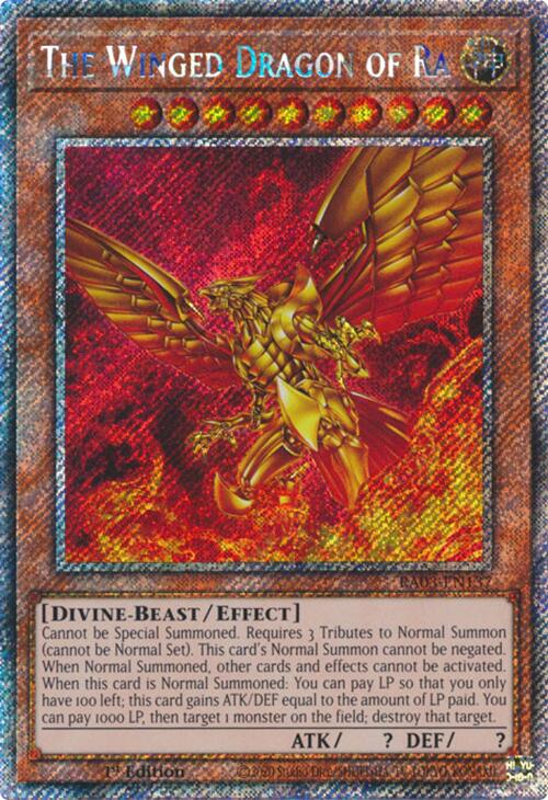 The Winged Dragon of Ra (Platinum Secret Rare) [RA03-EN137] Platinum Secret Rare | Gear Gaming Bentonville