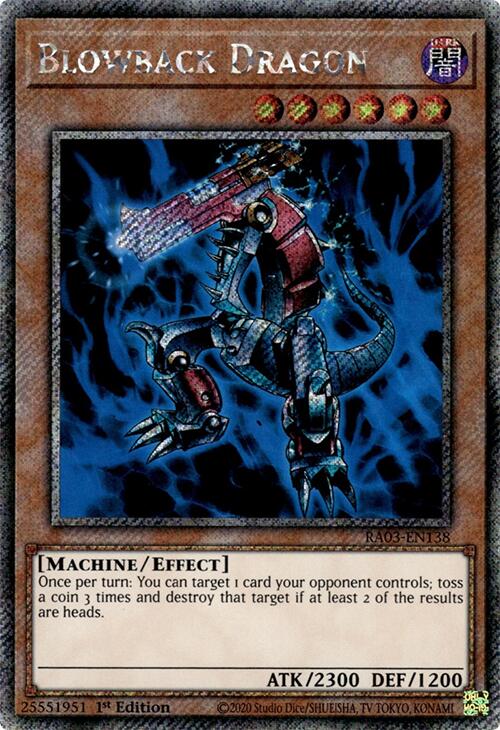 Blowback Dragon (Platinum Secret Rare) [RA03-EN138] Platinum Secret Rare | Gear Gaming Bentonville