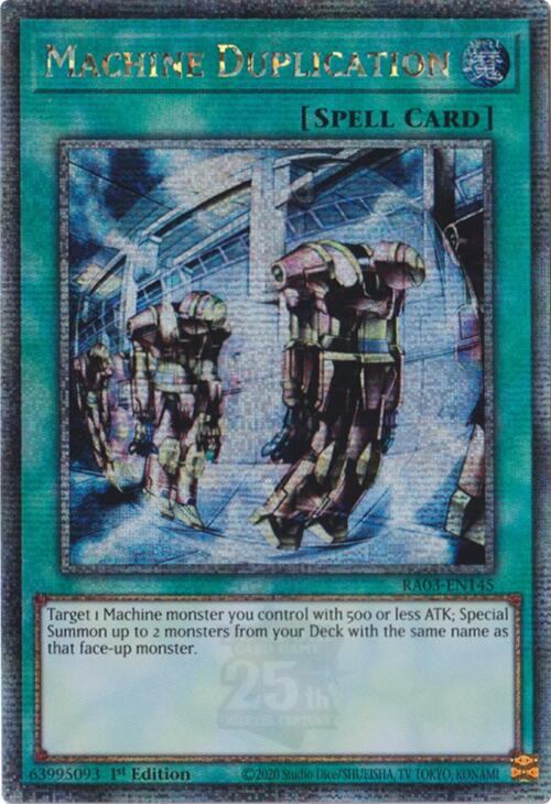 Machine Duplication (Quarter Century Secret Rare) [RA03-EN145] Quarter Century Secret Rare | Gear Gaming Bentonville